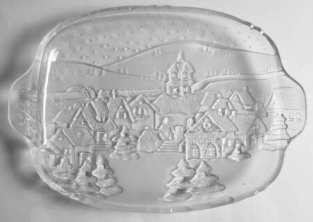 Winter Scene 15" Rectangular Handled Tray