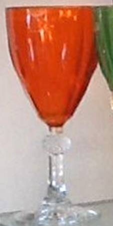 Jewel Orange Water Goblet