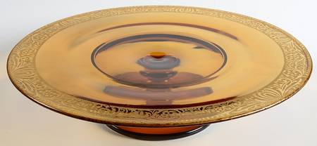 Etch 711 Amber Low Cake Stand