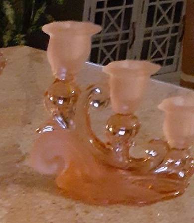 Alpine Pink (La Rosa) (#300) 3 Light Cascade Candlestick