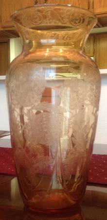 Etch 524-Etch 737 Amber 10" Flower Vase
