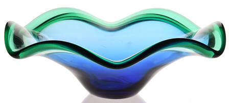 Art Glass 10" Ruffled Bowl