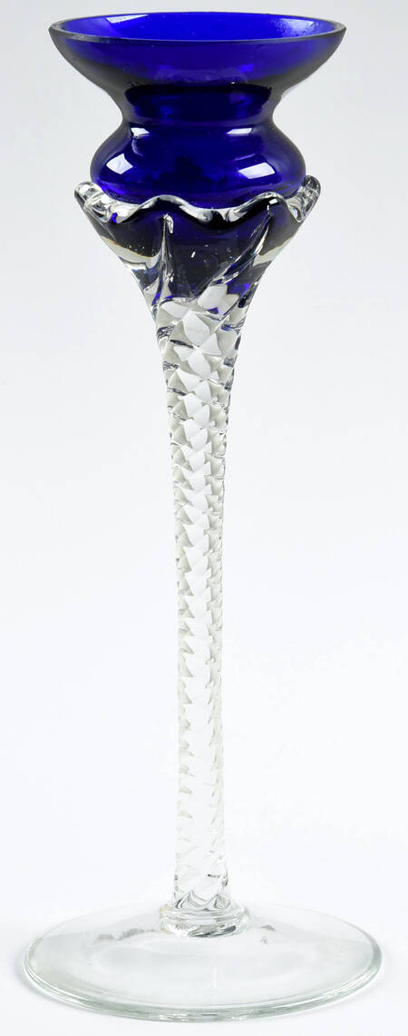 Art Glass 8" Single Light Candlestick