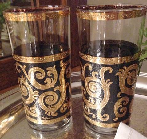 Toledo Black Highball Glass
