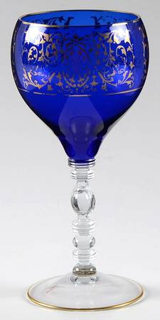 Decoration 1007-8-Cobalt Blue Water Goblet