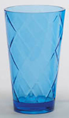 Diamond Acrylic Drinkware Blue Flat Iced Tea