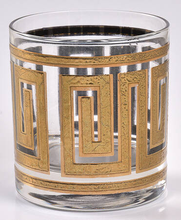Greek Key (Gold & Black) 7 Oz Flat Tumbler