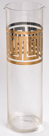 Greek Key (Gold & Black) Martini Pitcher No Stirrer