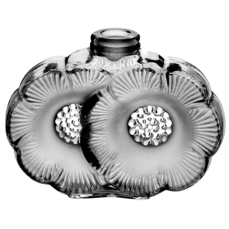 Crystal Lalique Perfume Bottles Two Flowers Perfume Bottle No Stopper
