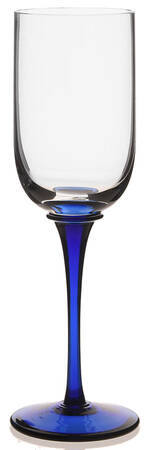 Bistro Blue (Clear Bowl, Cobalt Blue Stem) White Wine