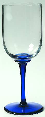 Bistro Blue (Clear Bowl, Cobalt Blue Stem) Red Wine