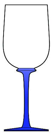 Bistro Blue (Clear Bowl, Cobalt Blue Stem)