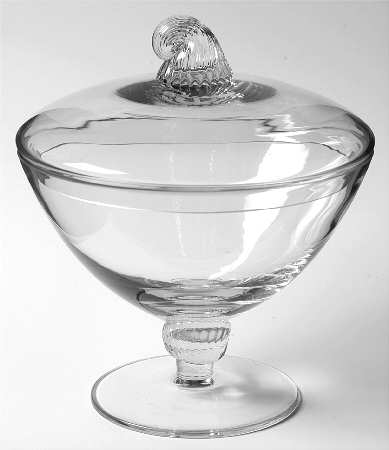 Neptune Tall Footed Candy Box with Lid