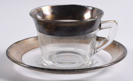 Silver Band Cup & Saucer Set