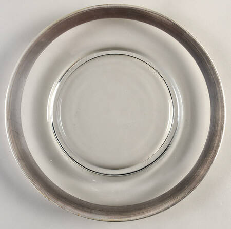 Silver Band 10" Sandwich Plate
