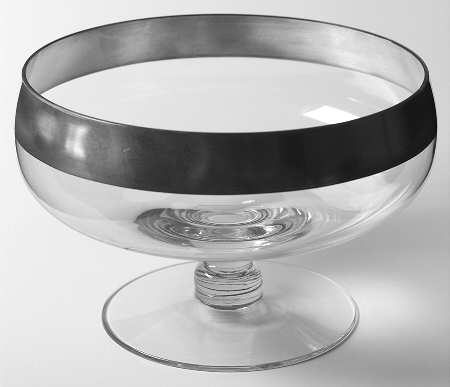 Silver Band 4" Height Open Compote