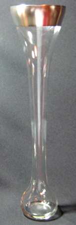Silver Band 17" Bud Vase
