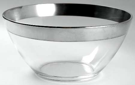Silver Band 9" Salad Bowl