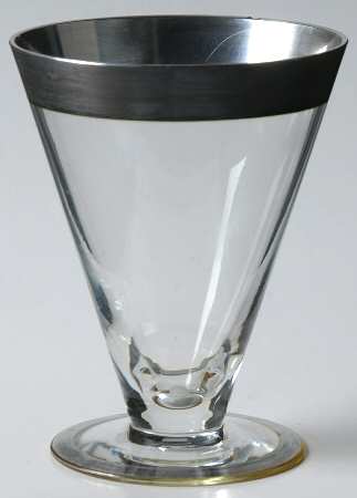 Silver Band 4 Oz Footed Tumbler