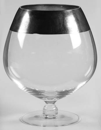 Silver Band Brandy Glass