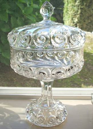 Snail Clear Tall Compote & Lid