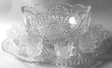 40 Clear (14 Piece) Punch Set with Straight Punch Bowl