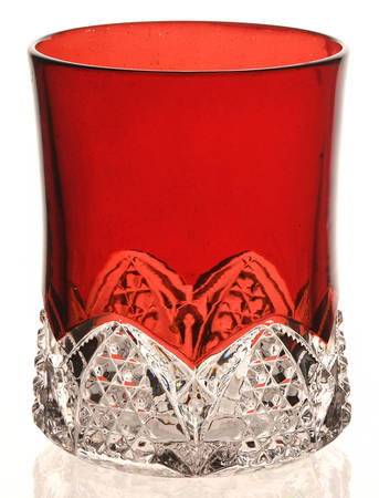 Button Arches Ruby Flashed 4 Oz Flat Tumbler