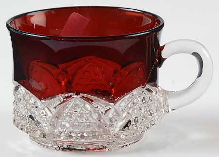 Button Arches Ruby Flashed Punch Cup