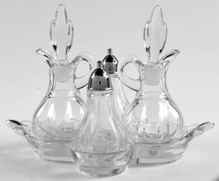Canterbury (Heavy Pressed) (9 Piece) Cruet Set