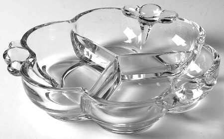 Canterbury (Heavy Pressed) 3-Part Candy Dish, No Lid