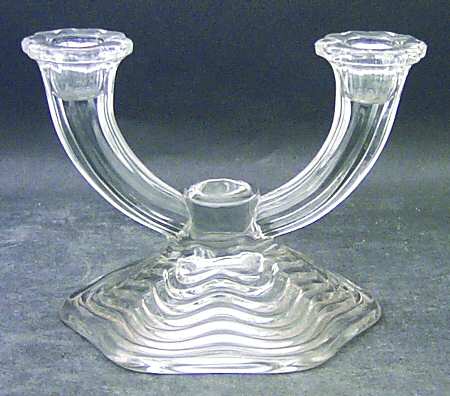 Caribbean Clear Double Light Candlestick