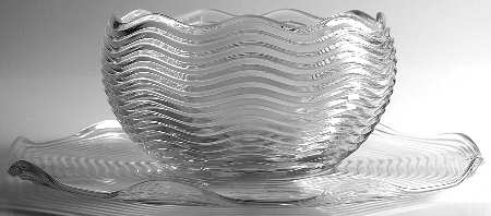 Caribbean Clear Punch Bowl with Underplate