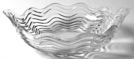 Caribbean Clear 11" Handled Bowl