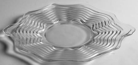 Caribbean Clear Handled Cake Plate