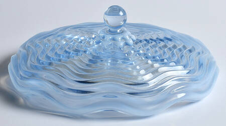 Caribbean Light Blue Lid for Candy Dish