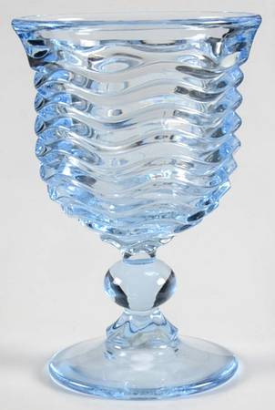 Caribbean Light Blue Wine Glass