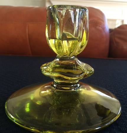 Chartreuse 3" Single Light Candlestick