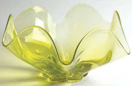 Chartreuse Crimped Bowl