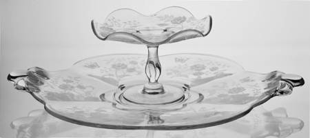 Charmaine Rose Handled Cheese & Cracker Set