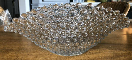 Hobnail Clear (Pressed) 12" Oval Bowl