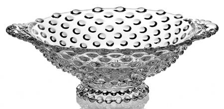Hobnail Clear (Pressed) 6" Handled Bon Bon