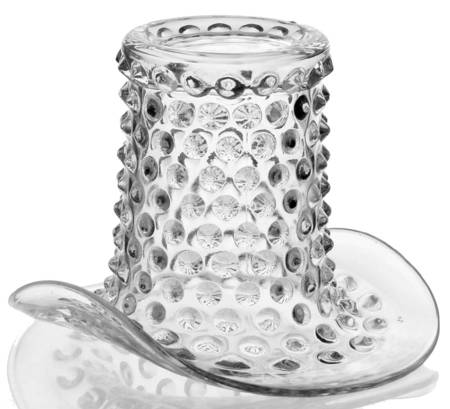 Hobnail Clear (Pressed) Top Hat Topper