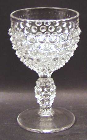Hobnail Clear (Pressed) Wine Glass