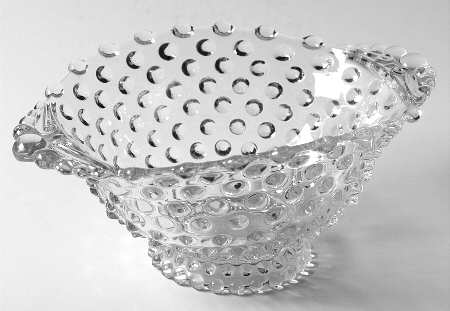 Hobnail Clear (Pressed) Olive Dish