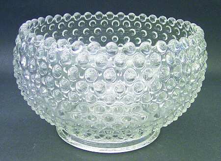 Hobnail Clear (Pressed) Punch Bowl