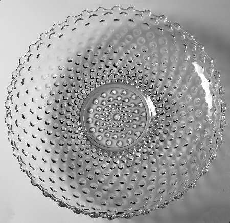 Hobnail Clear (Pressed) 12" Shallow Salad Bowl