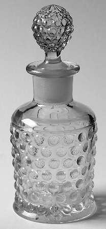 Hobnail Clear (Pressed) Cologne Bottle & Stopper