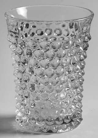 Hobnail Clear (Pressed) Flat Juice Glass