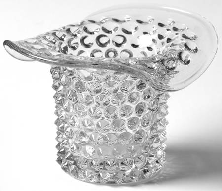 Hobnail Clear (Pressed) Top Hat Topper