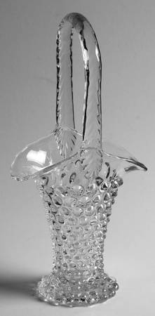 Hobnail Clear (Pressed) Large Basket